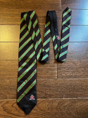 Vintage Rovos Rail South Africa 100% Pure Silk Crest Striped Uniform Tie